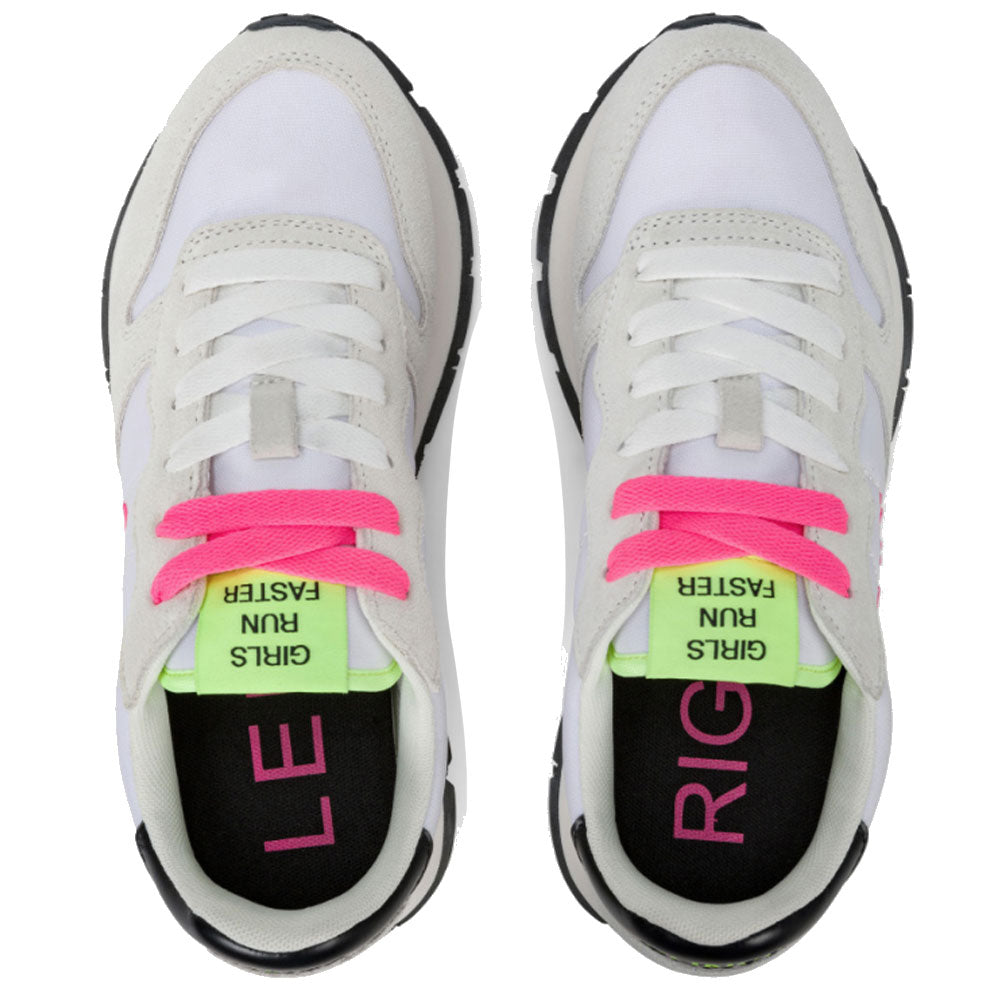 Scarpe Donna Sun68 Sneakers Ally Solid Nylon Colore Bianco - Fuxia - Z35201