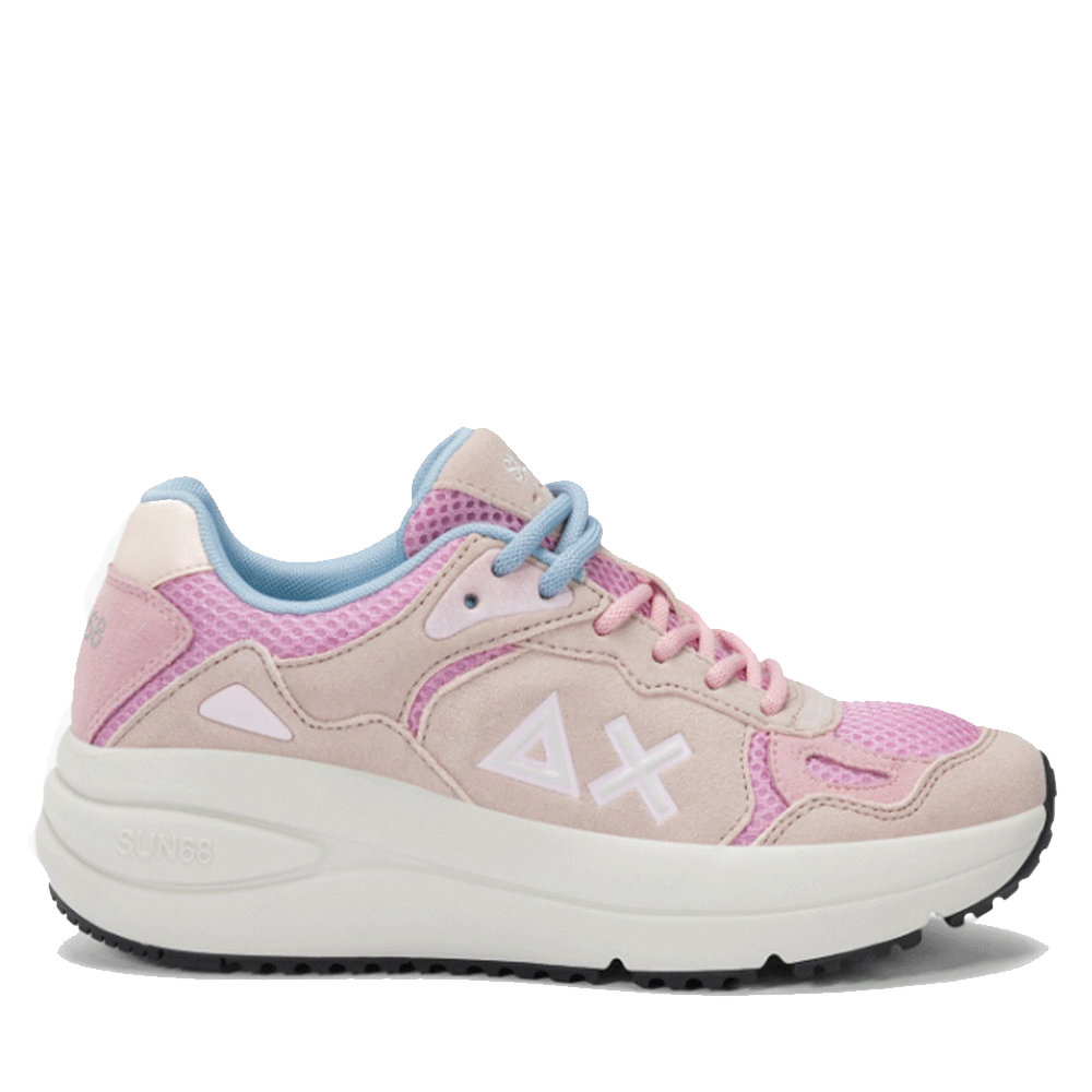 Scarpe Donna Sun68 Sneakers Venus Suede Porcellana - Z35219
