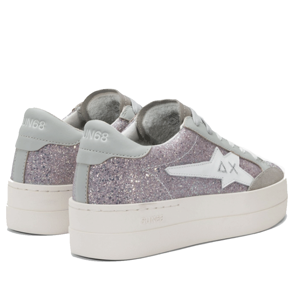 Scarpe Donna Sun68 Sneakers Big Katy Glitter Argento - Z35223
