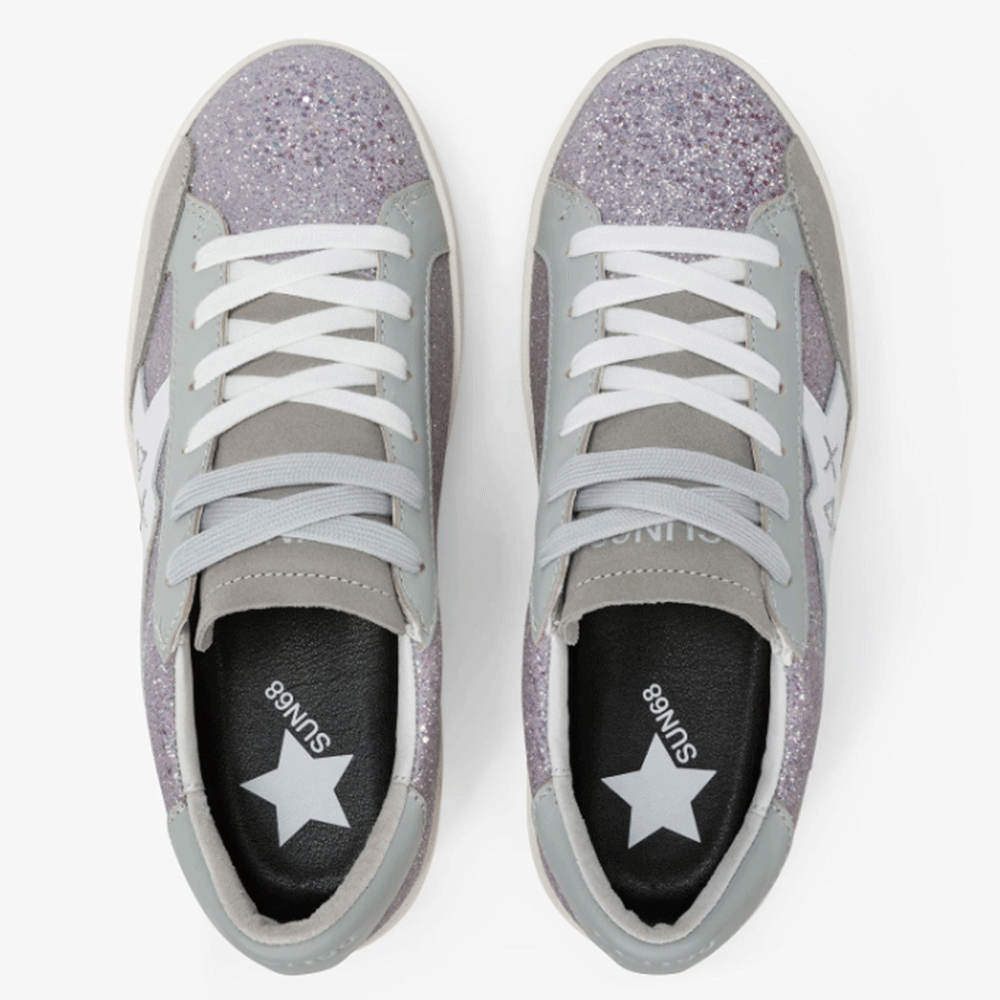 Scarpe Donna Sun68 Sneakers Big Katy Glitter Argento - Z35223