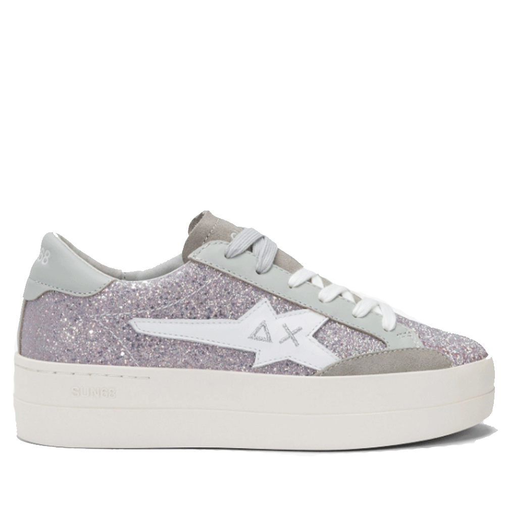 Scarpe Donna Sun68 Sneakers Big Katy Glitter Argento - Z35223