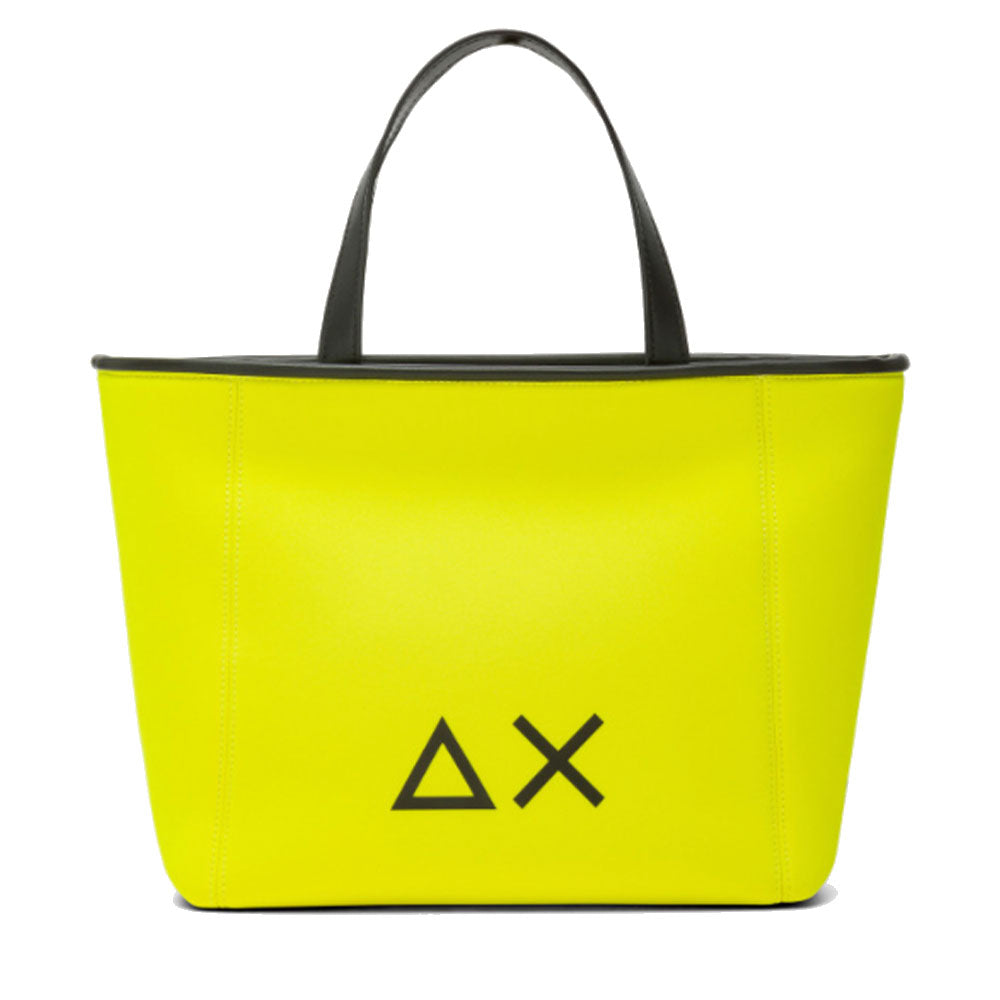 Shopping Bag Small SUN68 linea Jacqueline in Scuba Giallo Fluo