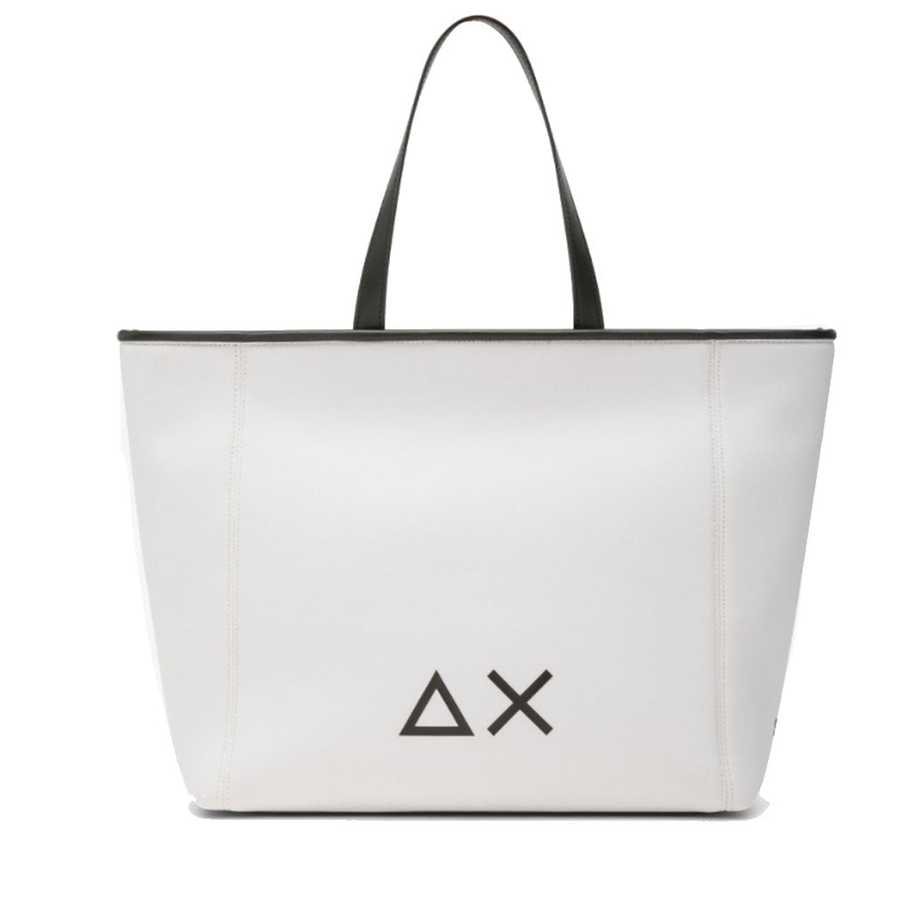 Borsa a Mano Media SUN68 linea Jacqueline in Scuba Bianco
