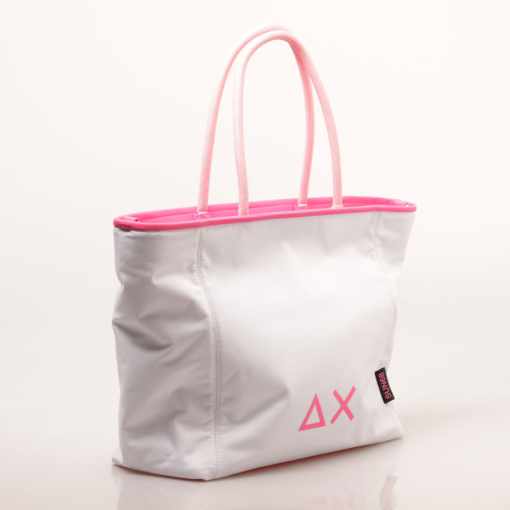 Borsa a Mano Media SUN68 linea Jacqueline in Nylon colore Bianco