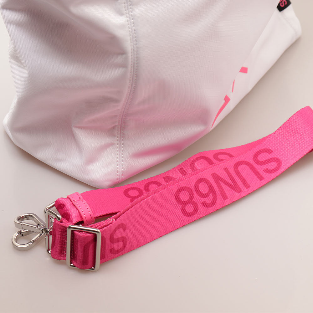 Borsa a Mano Media SUN68 linea Jacqueline in Nylon colore Bianco
