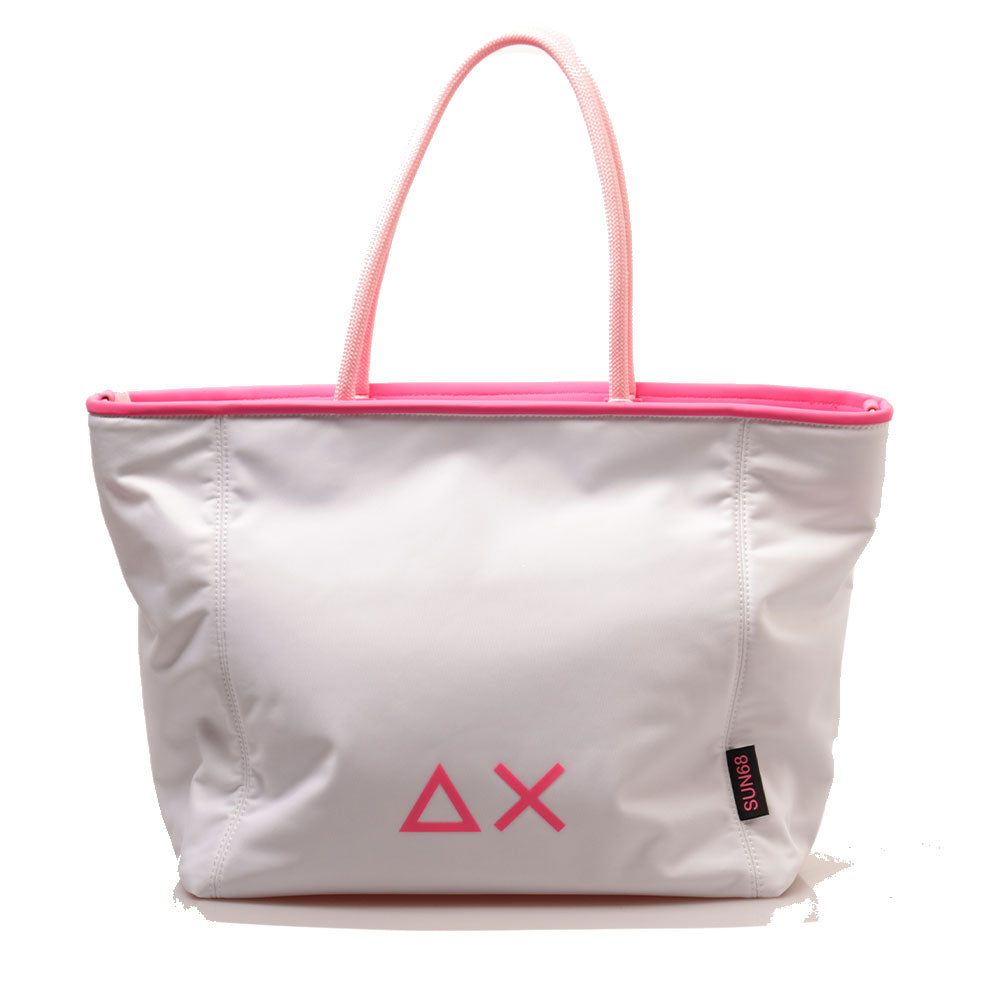 Borsa a Mano Media SUN68 linea Jacqueline in Nylon colore Bianco