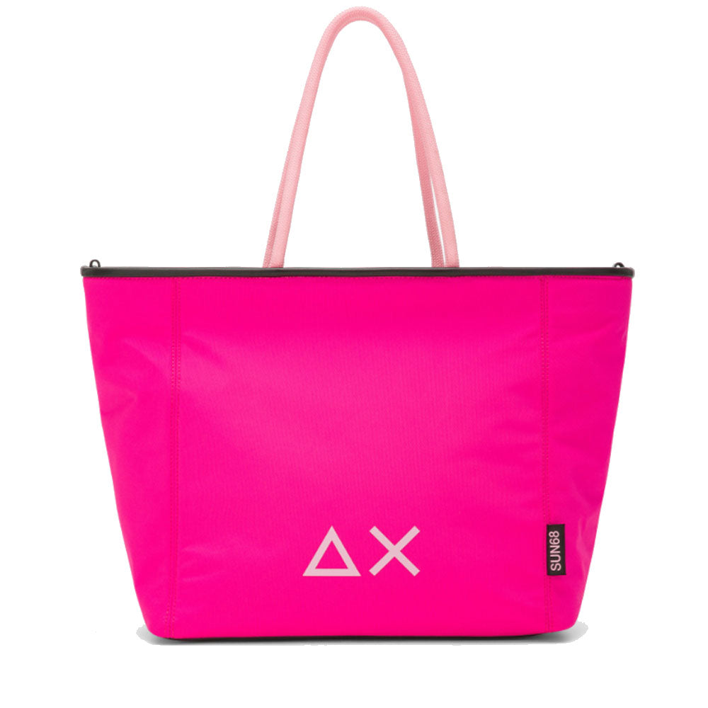 Borsa a Mano Media SUN68 linea Jacqueline in Nylon colore Fuxia