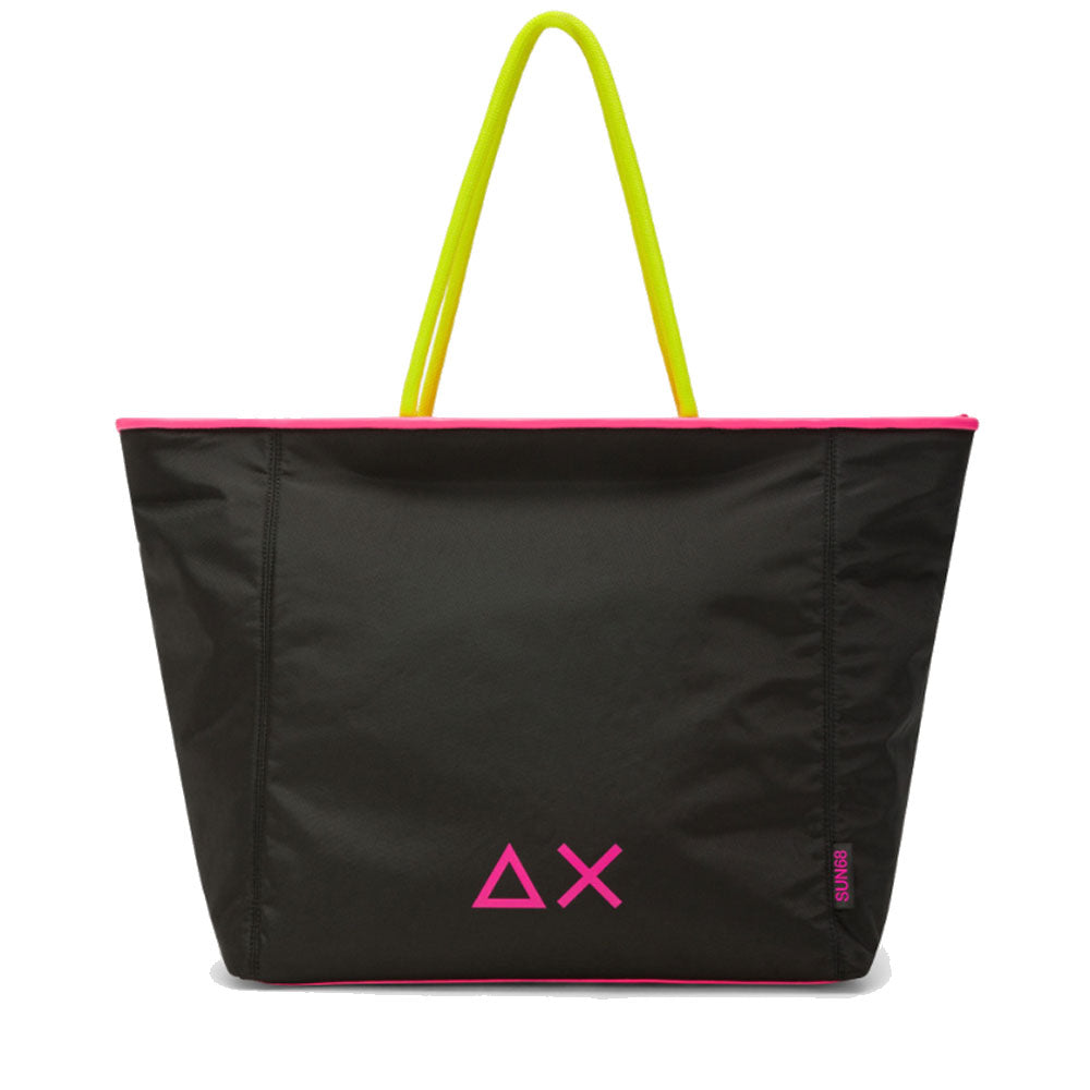 Borsa a Spalla Large SUN68 linea Jacqueline in Nylon colore Nero
