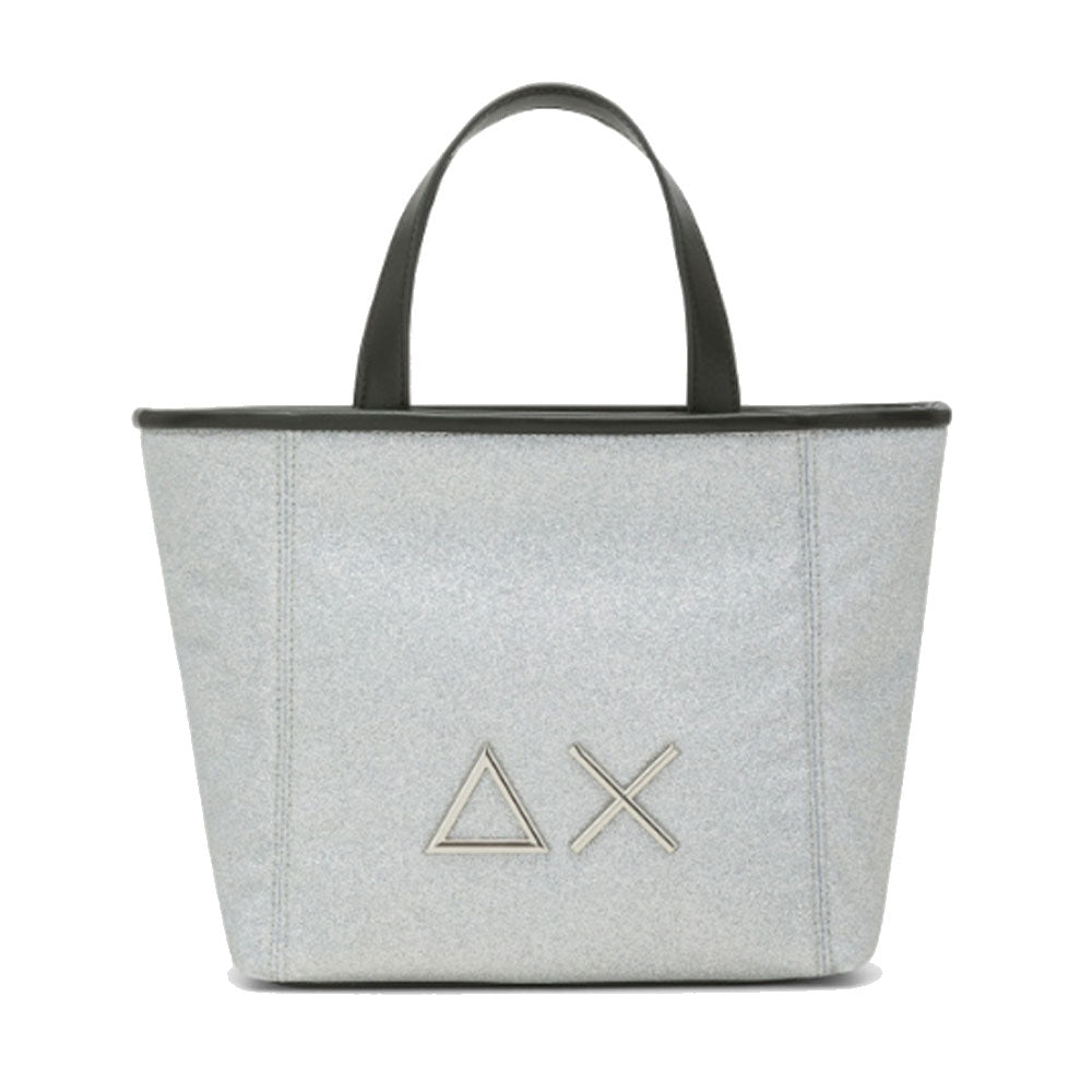 Shopping Bag XS SUN68 linea Jacqueline Glitter Argento - Z35266