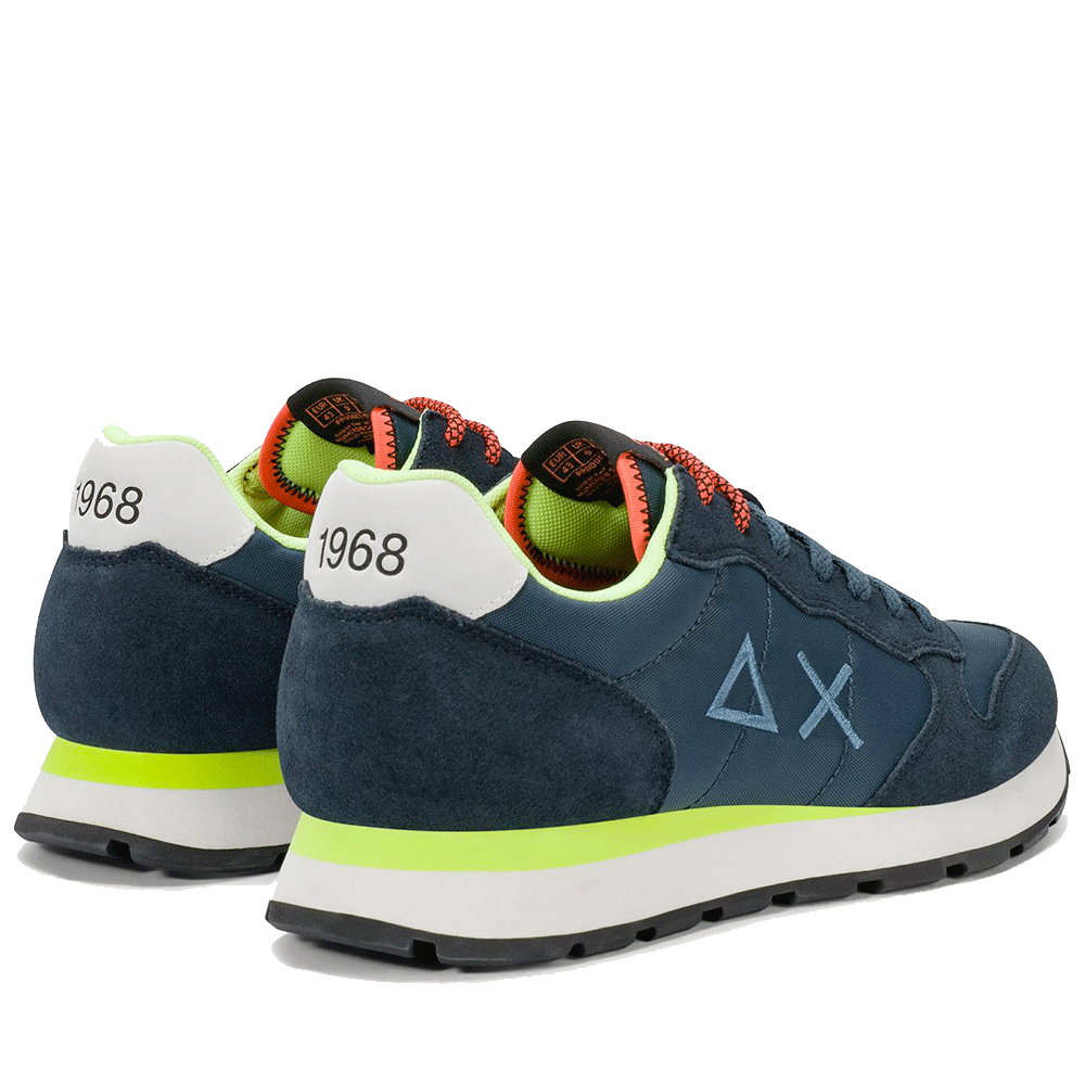 Scarpe Uomo Sun68 Sneakers Tom Fluo Navy Blue - Z36102