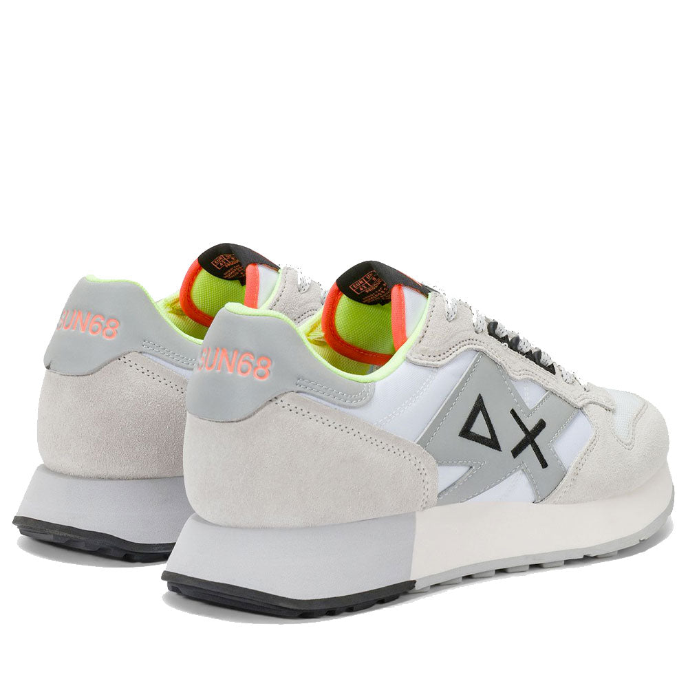 Scarpe Uomo Sun68 Sneakers Jaki 2.0 Fluo Bianco - Z36117