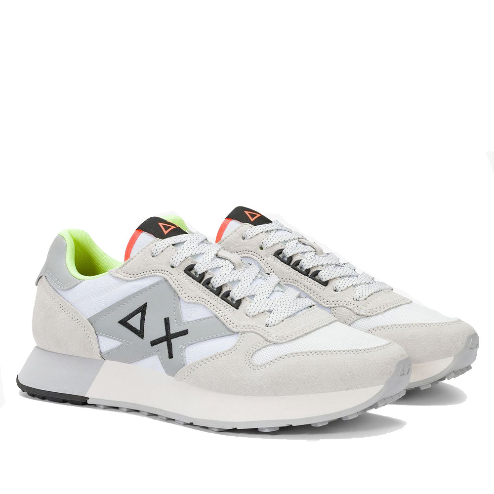 Scarpe Uomo Sun68 Sneakers Jaki 2.0 Fluo Bianco - Z36117