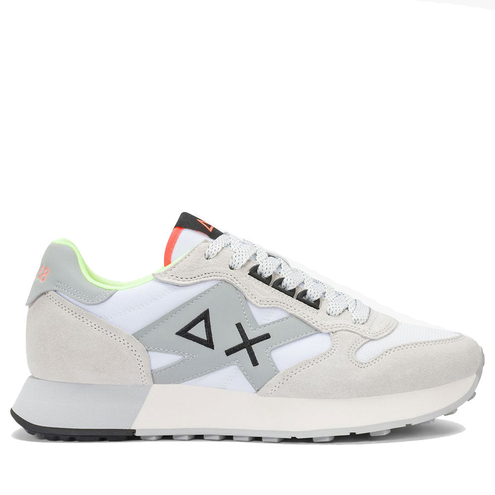 Scarpe Uomo Sun68 Sneakers Jaki 2.0 Fluo Bianco - Z36117