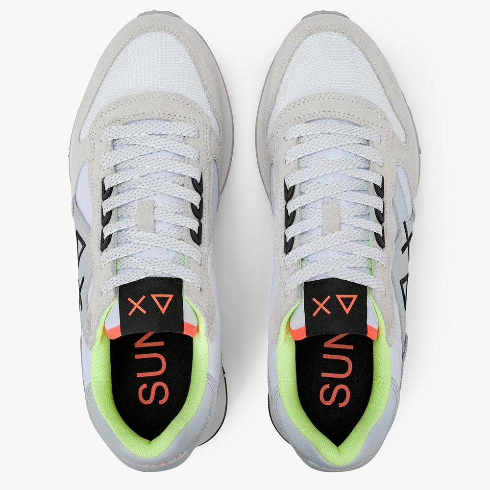 Scarpe Uomo Sun68 Sneakers Jaki 2.0 Fluo Bianco - Z36117