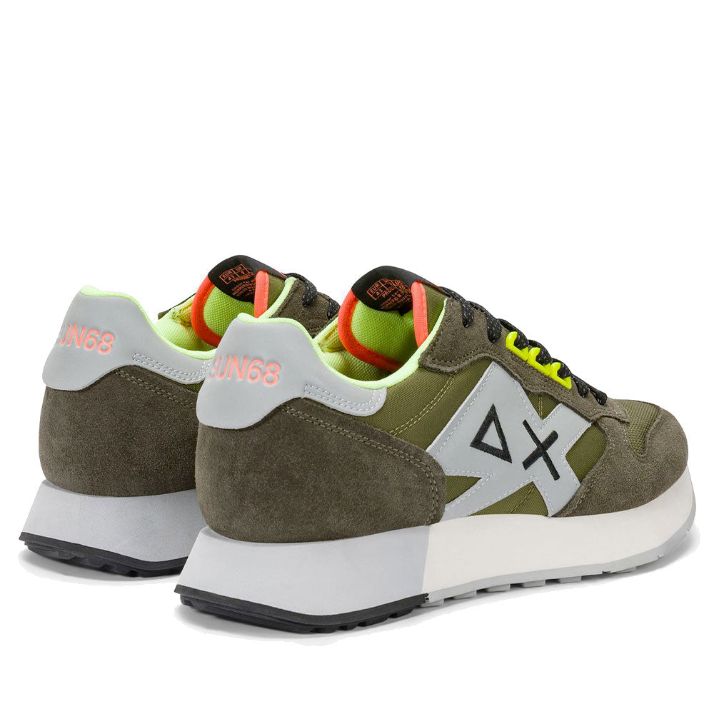 Scarpe Uomo Sun68 Sneakers Jaki 2.0 Fluo Militare - Z36117