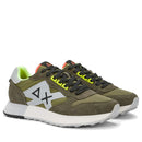 Scarpe Uomo Sun68 Sneakers Jaki 2.0 Fluo Militare - Z36117