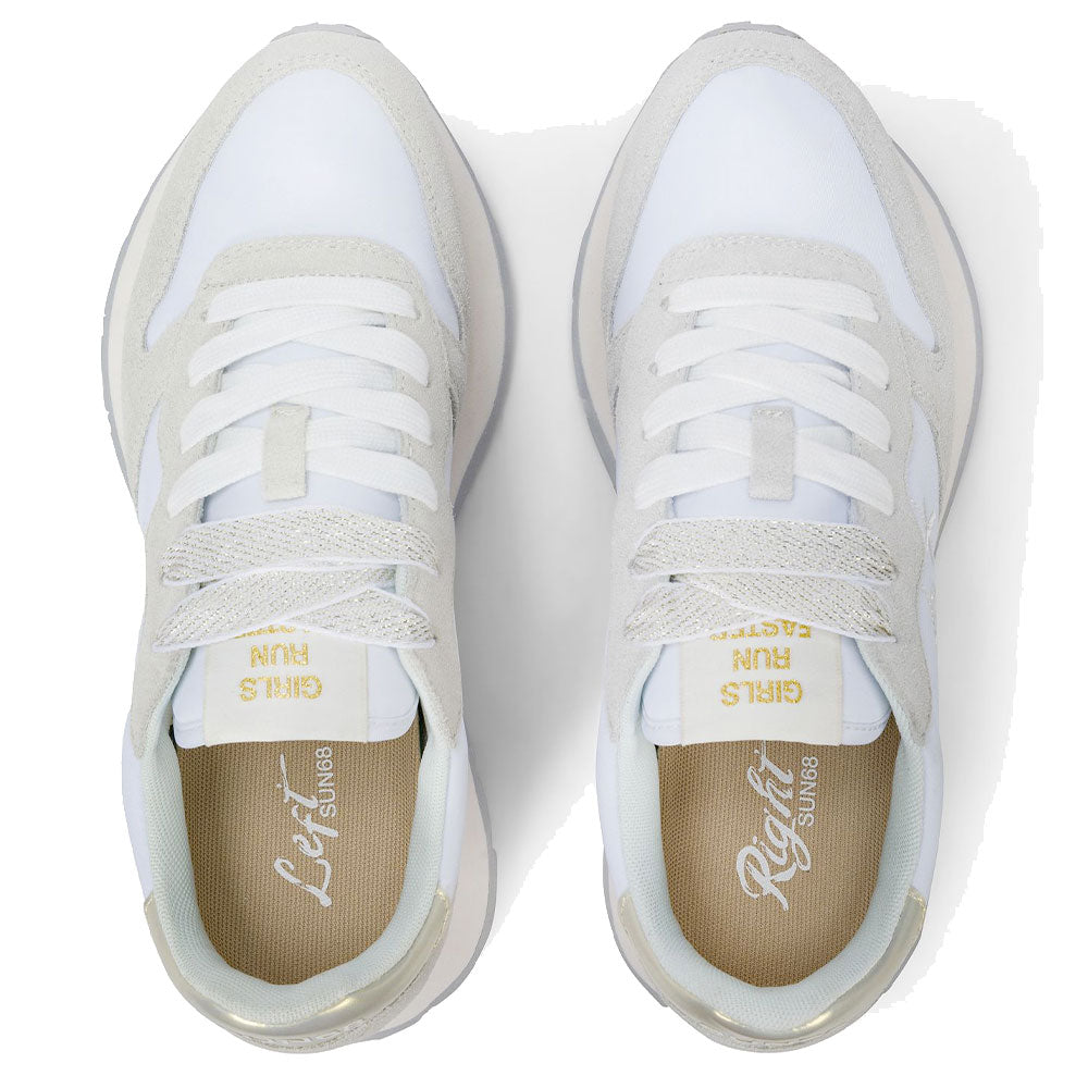 Scarpe Donna Sun68 Sneakers Ally Gold Silver Colore Bianco - Z36202