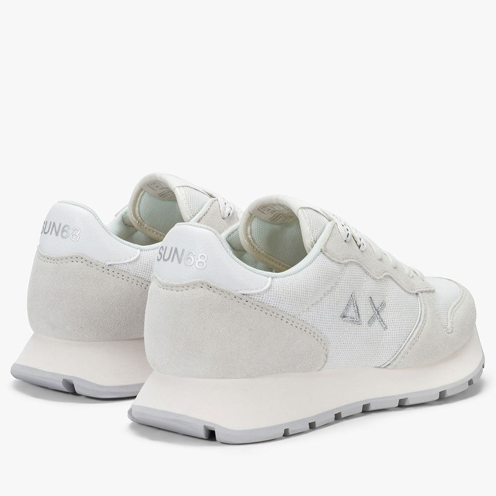 Scarpe Donna Sun68 Sneakers Ally Glitter Textile Colore Bianco - Z36203
