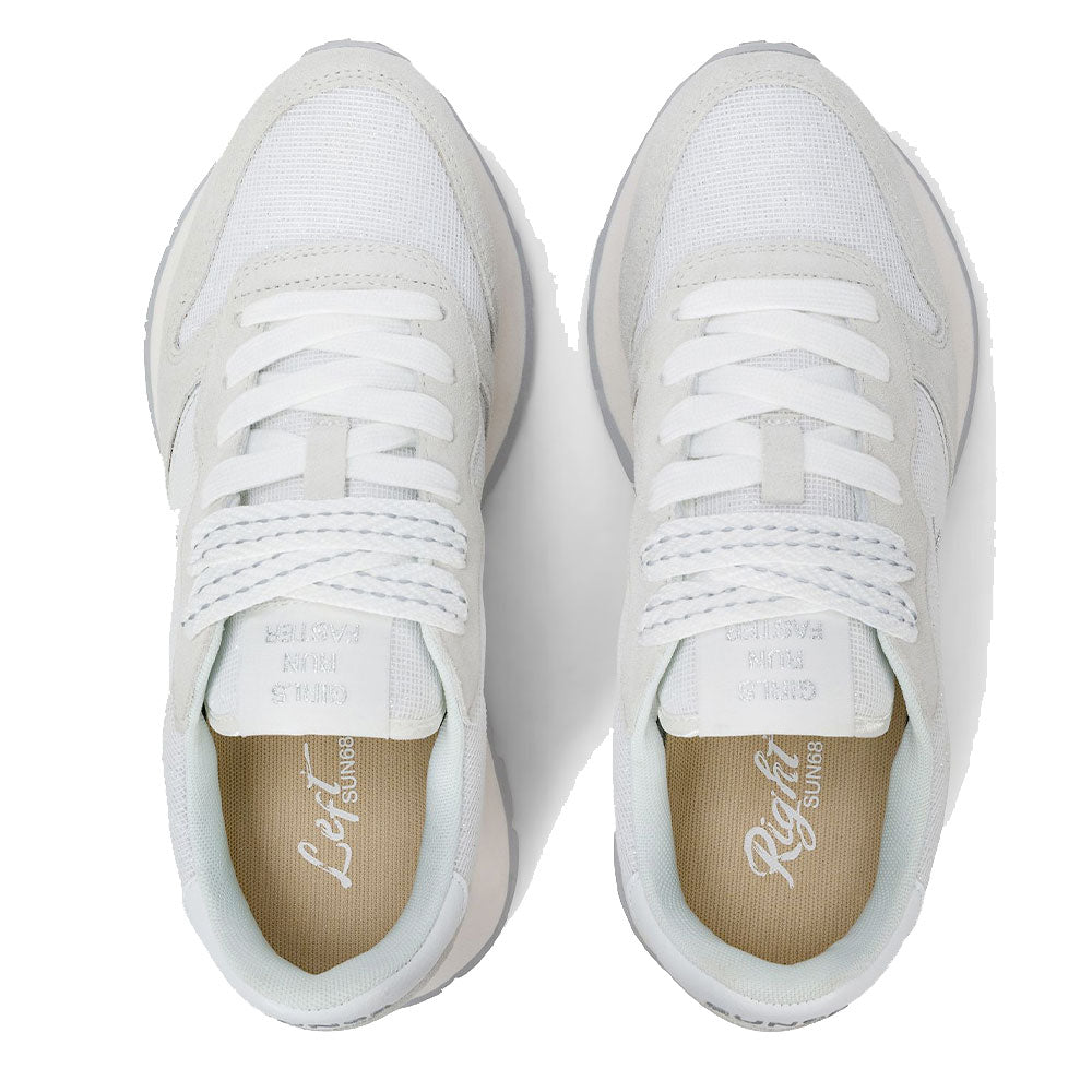 Scarpe Donna Sun68 Sneakers Ally Glitter Textile Colore Bianco - Z36203