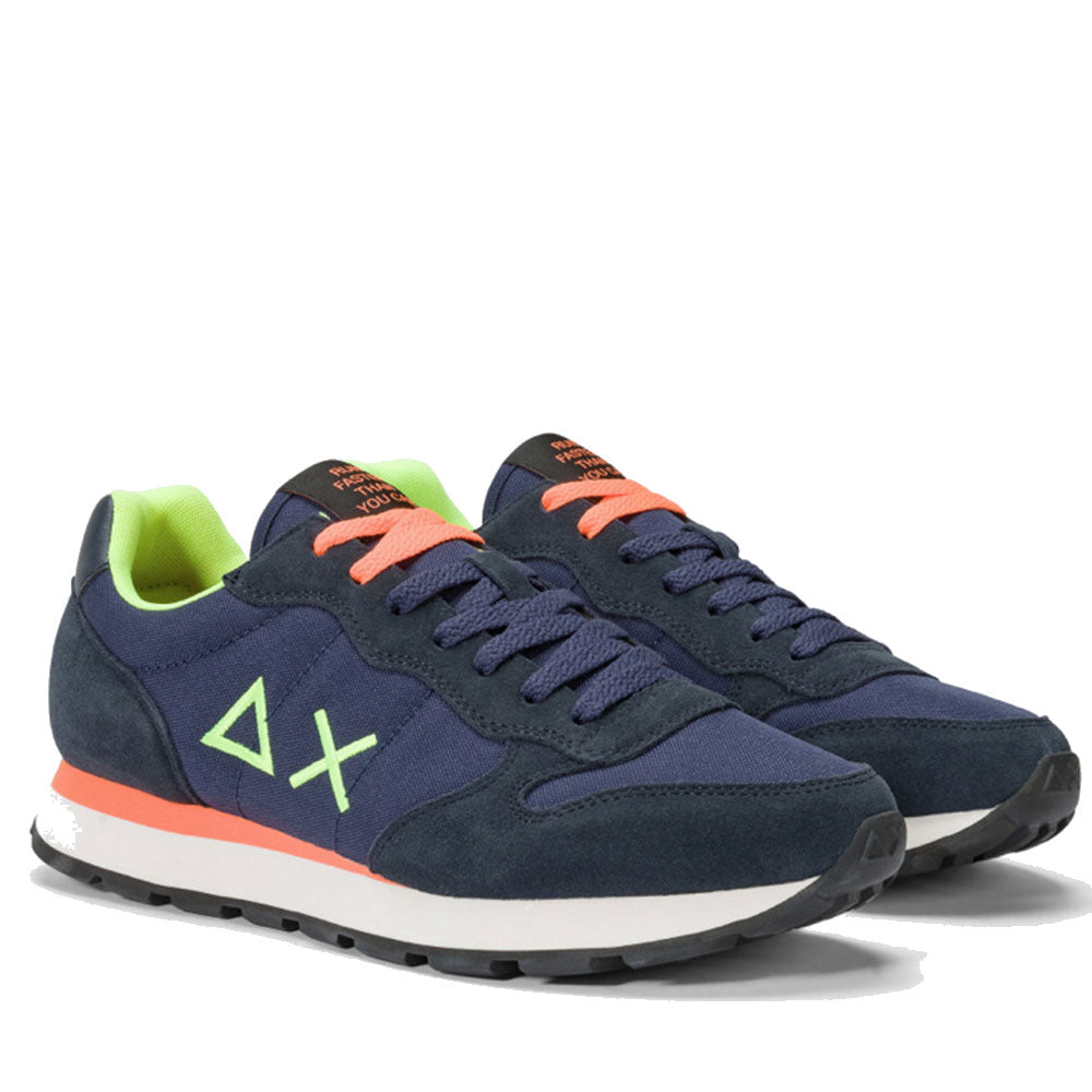 Scarpe Uomo Sun68 Sneakers Tom Fluo Navy Blue - Z44102