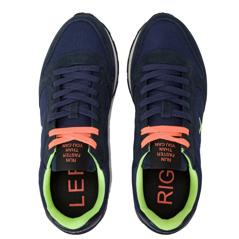 Scarpe Uomo Sun68 Sneakers Tom Fluo Navy Blue - Z44102