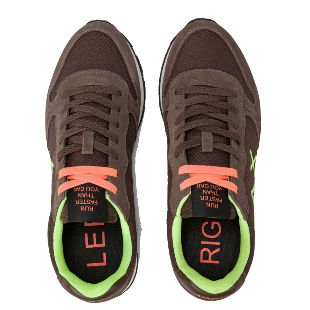 Scarpe Uomo Sun68 Sneakers Tom Fluo Marrone - Z44102