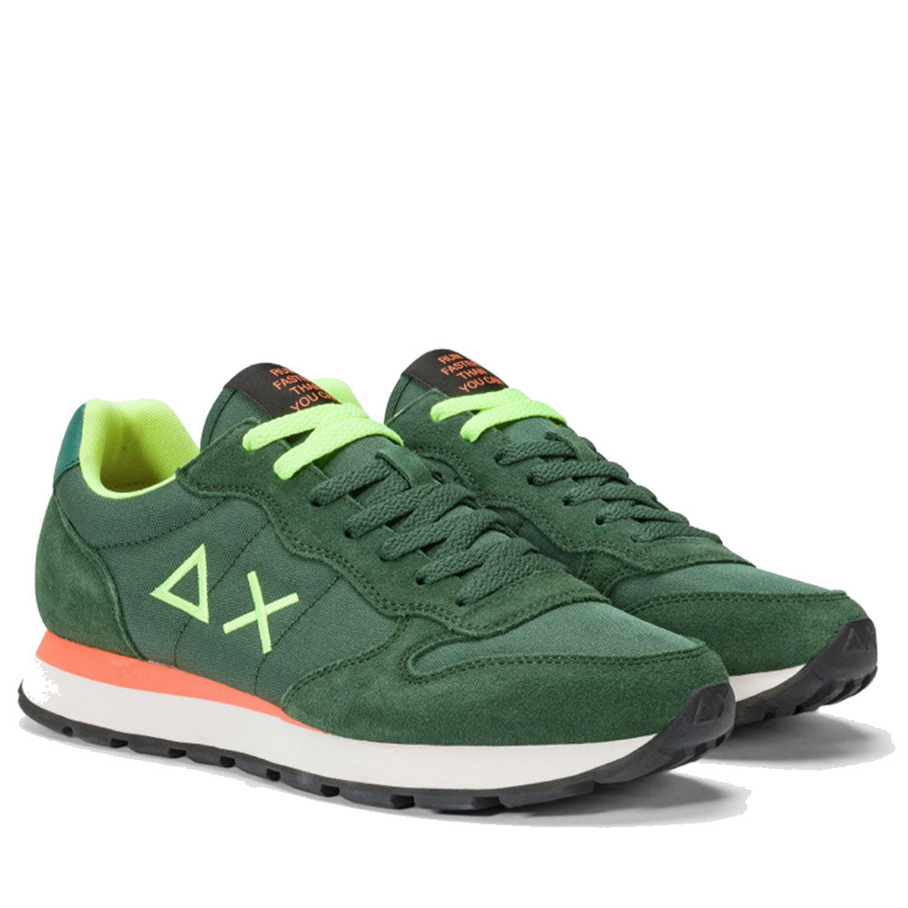 Scarpe Uomo Sun68 Sneakers Tom Fluo Verde Scuro - Z44102