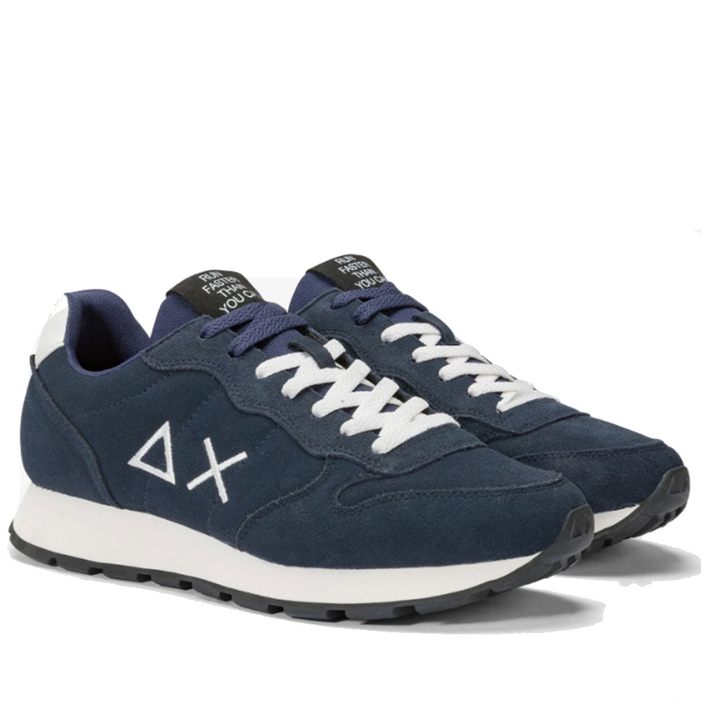 Scarpe Uomo Sun68 Sneakers Tom Suede Navy Blue - Z44106