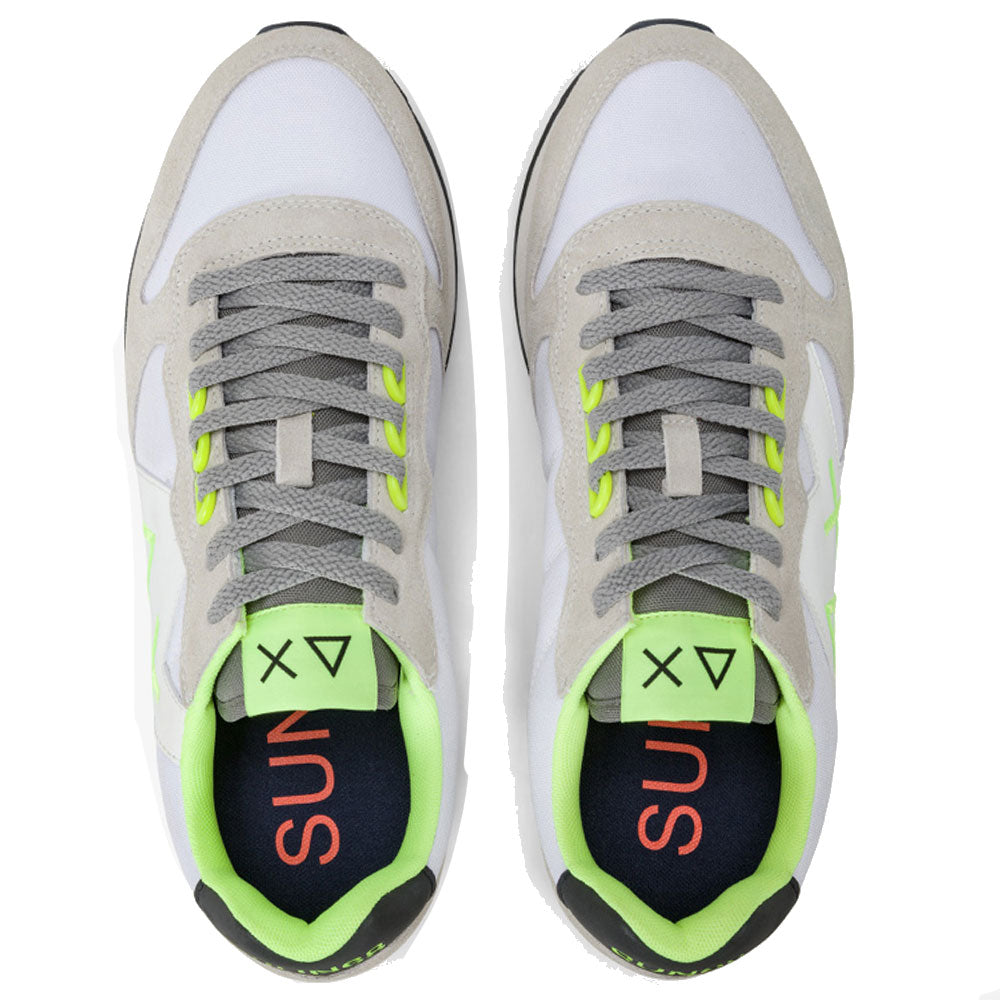 Scarpe Uomo Sun68 Sneakers Jaki Fluo Bianco - Z44115