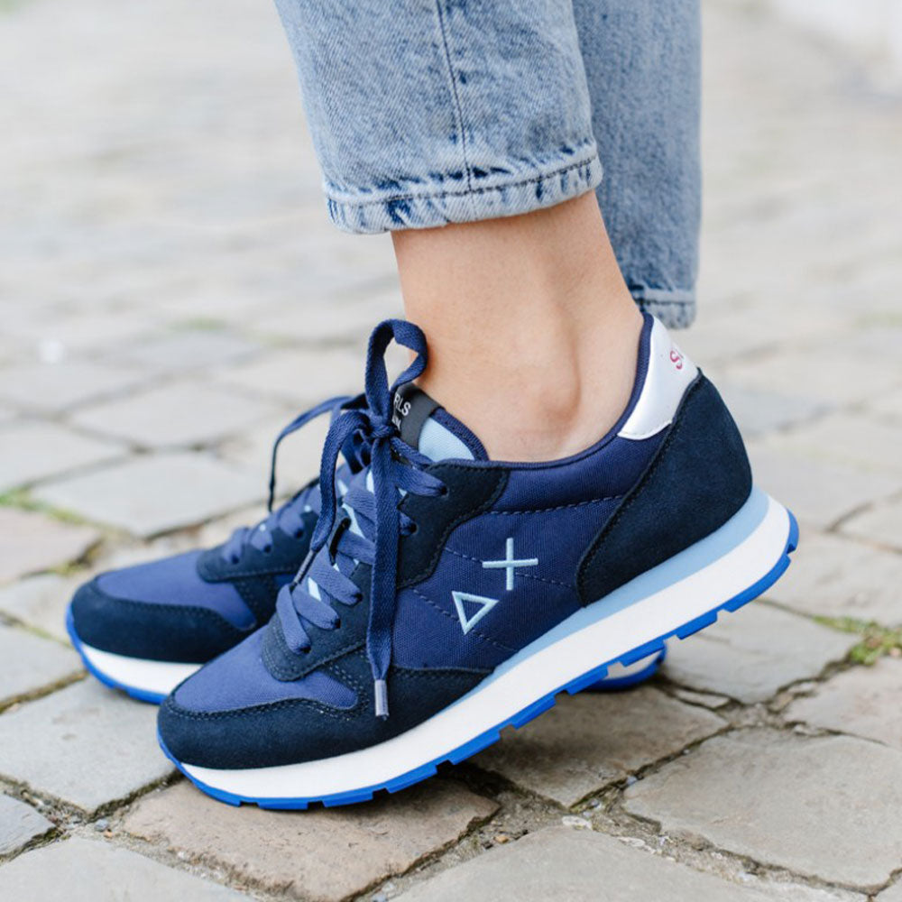 Scarpe Donna Sun68 Sneakers Ally Nylon Solid Colore Navy Blue