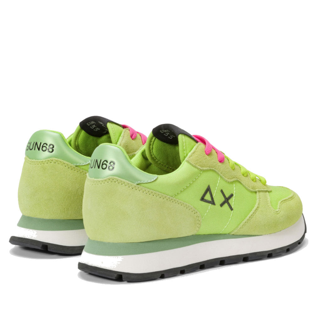 Sun68 Damenschuhe Ally Nylon Solid Sneakers Limettenfarbe - Z44201