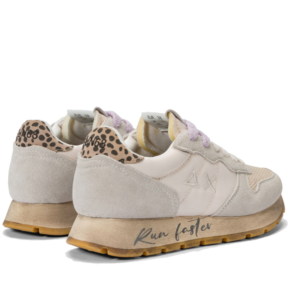 Women's SUN68 Ally Vintage Sneakers in Cream White - Z44207