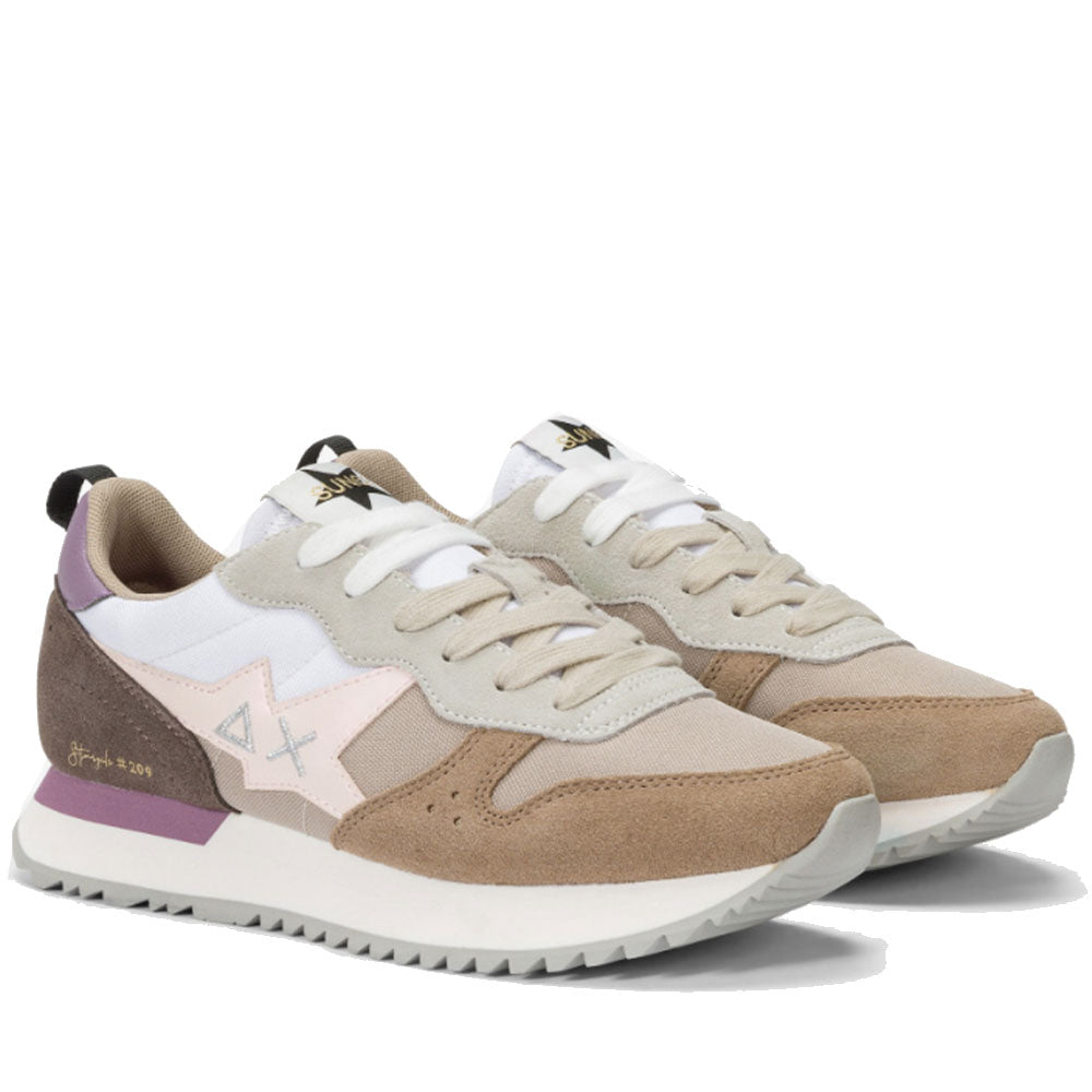 Scarpe Donna Sun68 Sneakers Stargirl Multicolor Colore Beige Scuro - Z44209