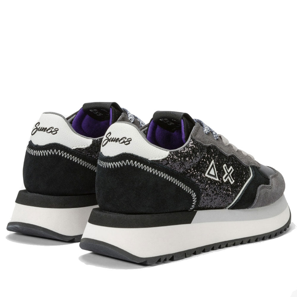 Scarpe Donna Sun68 Sneakers Ally Big Glitter Colore Nero - Z44217