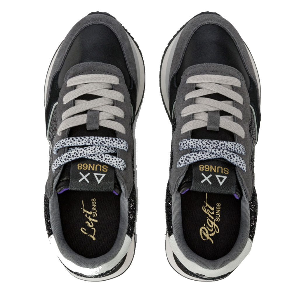 Scarpe Donna Sun68 Sneakers Ally Big Glitter Colore Nero - Z44217