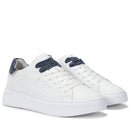 Scarpe Donna Sun68 Sneakers Grace Leather Colore Bianco - Navy Blue - Z44225