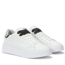 Scarpe Donna Sun68 Sneakers Grace Leather Colore Bianco - Argento - Z44225