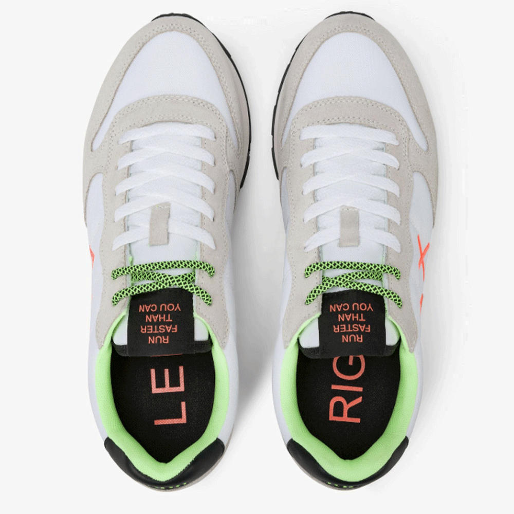 Scarpe Uomo Sun68 Sneakers Tom Fluo Bianco - Z45102