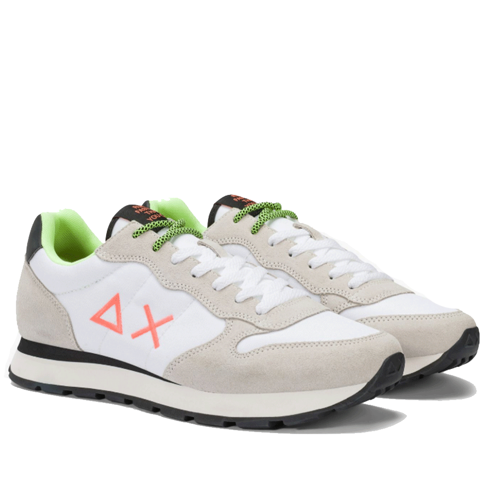 Scarpe Uomo Sun68 Sneakers Tom Fluo Bianco - Z45102