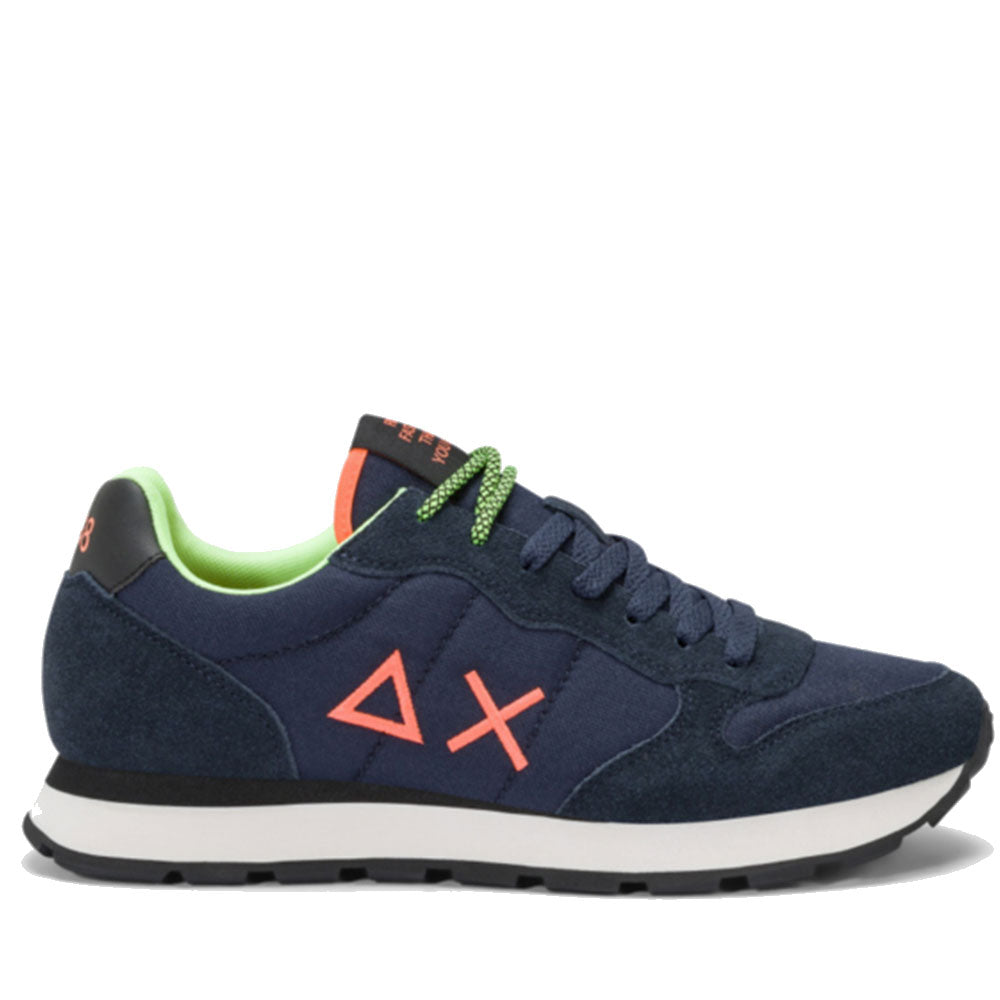 Scarpe Uomo Sun68 Sneakers Tom Fluo Navy Blue - Z45102