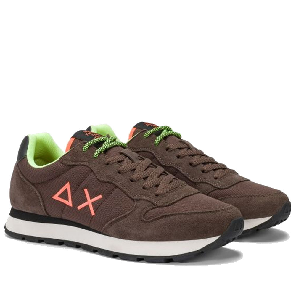 Scarpe Uomo Sun68 Sneakers Tom Fluo Marrone - Z45102
