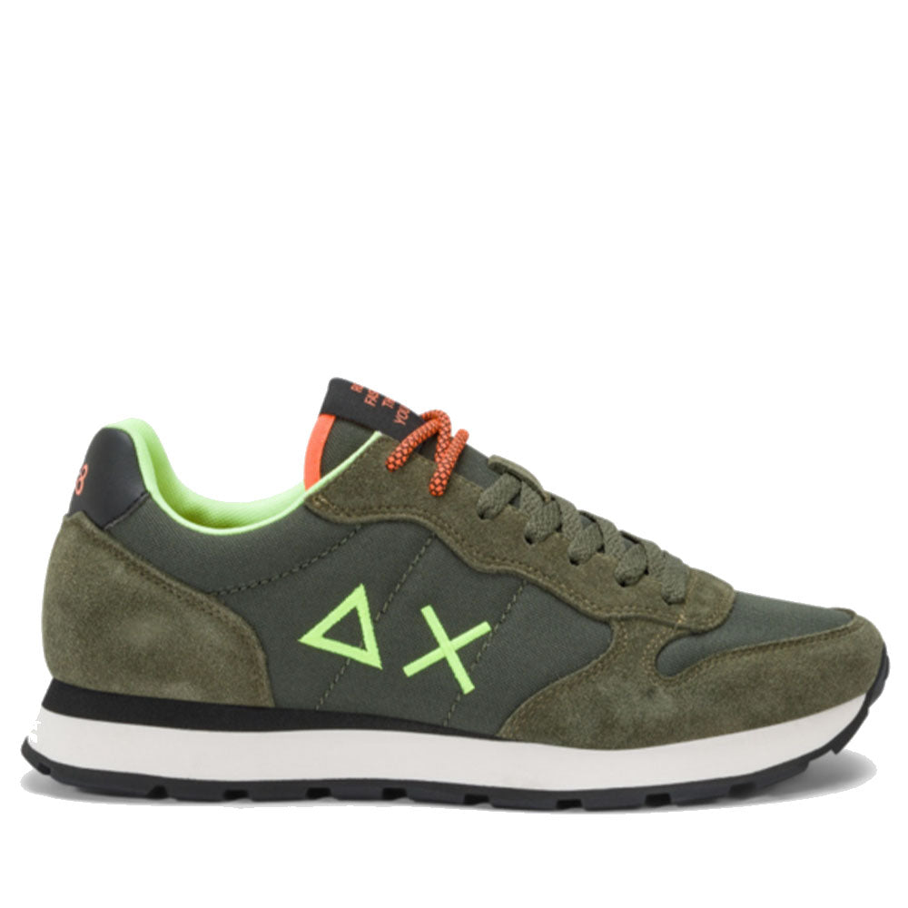 Scarpe Uomo Sun68 Sneakers Tom Fluo Militare Scuro - Z45102
