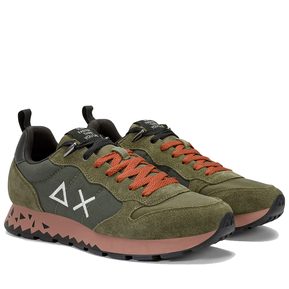 Scarpe Uomo Sun68 Sneakers Tom Snake Colore Militare Scuro - Z45104