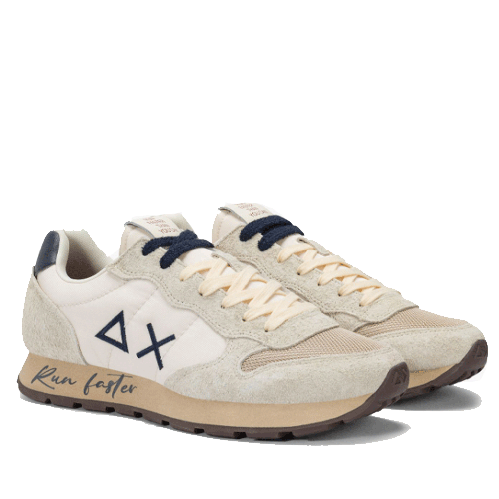 Scarpe Uomo Sun68 Sneakers Tom Vintage Colore Bianco Panna - Z45105