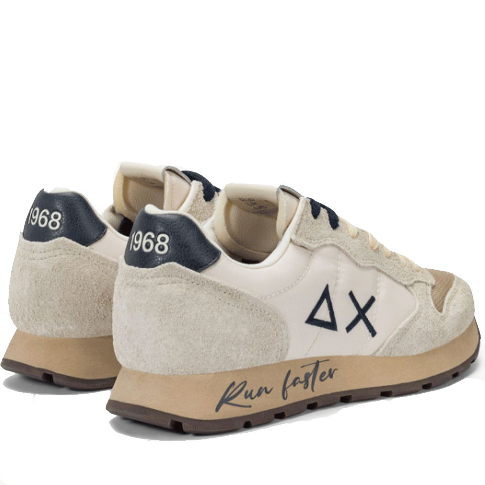 Men's Cream White Sneakers SUN68 Tom Vintage - Z45105