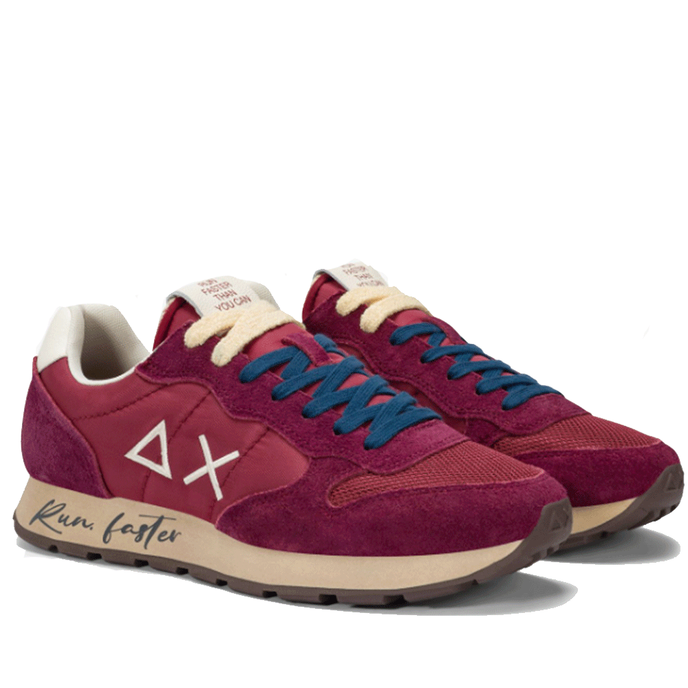 Scarpe Uomo Sun68 Sneakers Tom Vintage Colore Bordeaux - Z45105