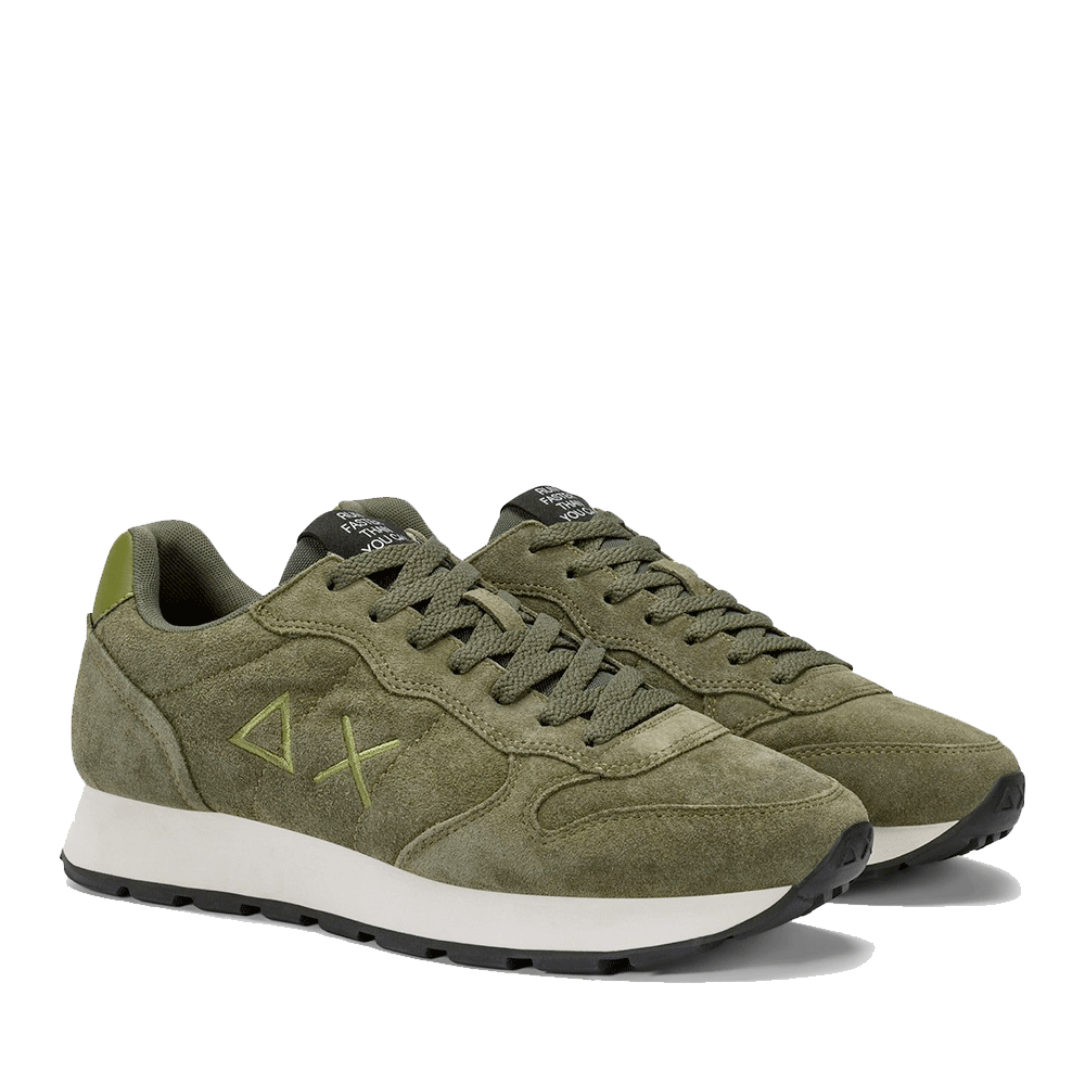 Scarpe Uomo Sun68 Sneakers Tom Suede Militare Scuro - Z45106