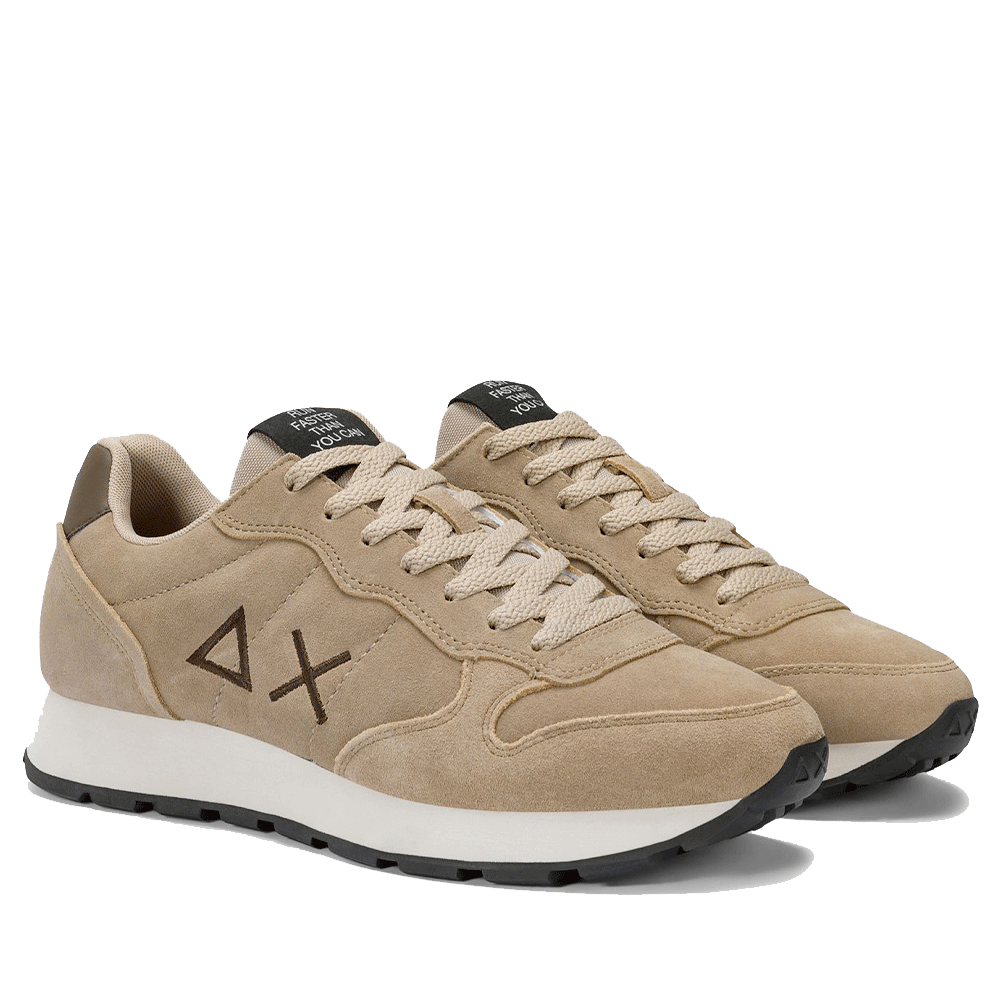 Scarpe Uomo Sun68 Sneakers Tom Suede Beige Scuro - Z45106