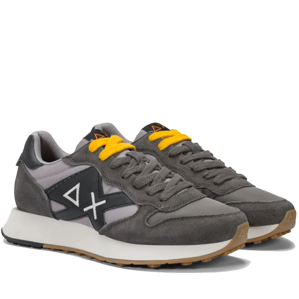 Scarpe Uomo Sun68 Sneakers Jaki Bicolor Grigio Scuro - Z45114