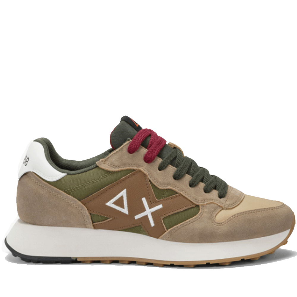 Scarpe Uomo Sun68 Sneakers Jaki Bicolor Beige Scuro - Z45114